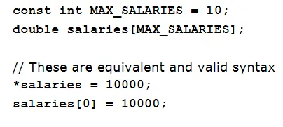 Array indexing