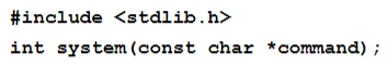 system() library function