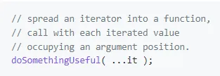 Function call spread
