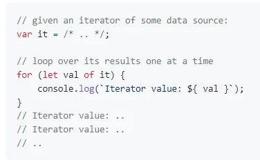 JS iterator