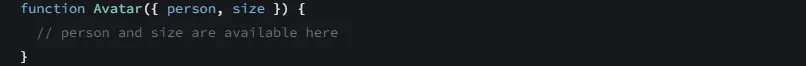Receive React props