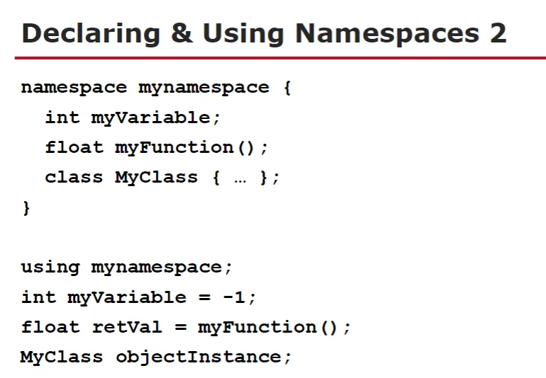 C++ namespace