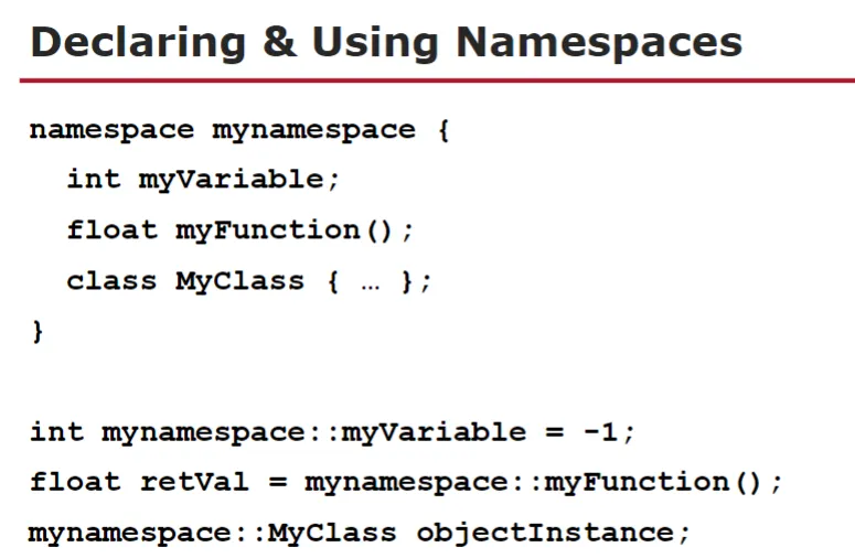C++ namespace
